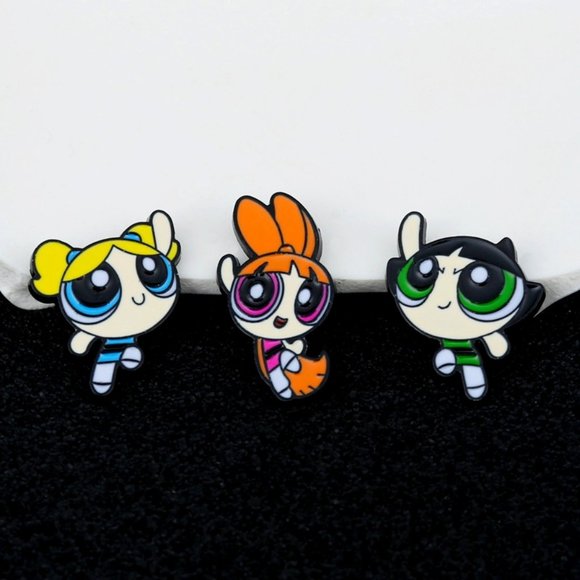 VRH Boutique Jewelry - Set of Enamel Power Puff Girls Pins~~NWOT